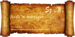 Szám Martina névjegykártya